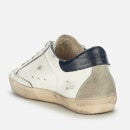 Golden Goose Women's Superstar Leather Trainers - White/Ice/Night Blue