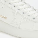 Golden Goose Women's Pure Star Leather Chunky Trainers - White/Leopard - UK 7