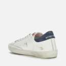 Golden Goose Men's Superstar Leather Trainers - White/Night Blue - UK 8