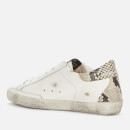 Golden Goose Women's Superstar Leather Trainers - White/Silver/Rock Snake