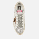 Golden Goose Women's Superstar Leather/Canvas Trainers - White/Silver/Beige - UK 5