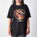 Mortal Kombat Red Logo Oversized Heavyweight T-Shirt - Black