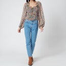 Free People Women's Mabel Printed Blouse - Garden Combo - L