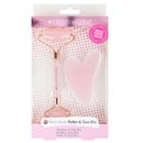 Brushworks Accessories Rose Quartz Resin Roller & Gua Sha