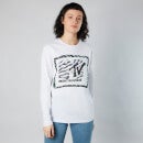 MTV Unisex Long Sleeve T-Shirt - Wit