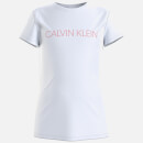 Calvin Klein Jeans Girl's Institutional Slim T-Shirt - White/Sand Rose