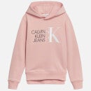 Calvin Klein Jeans Girl's Hybrid Logo Hoodie - Sand Rose