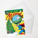 Superman Christmas Tree Greetings Card