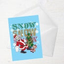 Tom And Jerry Snow Snow Snow Greetings Card