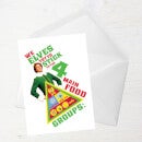Elf We Elves Try To Stick To The 4 Main Food Groups Greetings Card