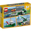 LEGO 31113 Creator 3en1 Transporte de Coches de Carreras, Camión Grúa o Remolcador, Juguete de Construcción para Niños y Niñas