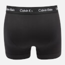 Calvin Klein Men's Cotton Stretch 3-Pack Trunks - Black/Blue/Blue - S