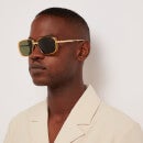 Gucci Men's Metal Frame Sunglasses - Shiny Yellow Gold/Transparent Amber