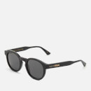 Gucci Men's Acetate Frame Sunglasses - Shiny Solid Black/Grey