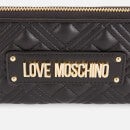 Love Moschino Women's Quilted Large Zip Around Wallet - Black