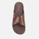 UGG Men's Wainscott Leather Slide Sandals - Grizzly