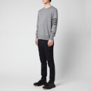 Thom Browne Men's Tonal 4-Bar Loopback Sweatshirt - Medium Grey - 1/S