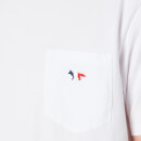 Maison Kitsuné Men's Tricolor Fox Patch Classic Pocket T-Shirt - White