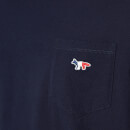 Maison Kitsuné Men's Tricolor Fox Patch Classic Pocket T-Shirt - Navy