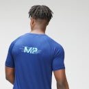 Pánske tričko MP Tempo s grafickou potlačou a krátkymi rukávmi – tmavomodré