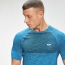 Camiseta de manga corta sin costuras Essentials para hombre de MP - Azul brillante jaspeado
