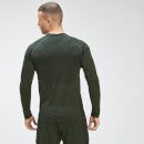 Camiseta de manga larga sin costuras para hombre de MP - Verde oscuro jaspeado - XS