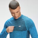 MP Essential Seamless langærmet top til mænd - Bright Blue Marl - XS