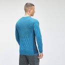 Tricou cu mânecă lungă Essential Seamless pentru bărbați MP - Bright Blue Marl