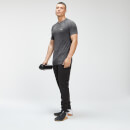 Męski T-shirt bezszwowy z krótkim rękawem i grafiką z kolekcji Essentials MP – czarny - XS