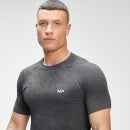 Męski T-shirt bezszwowy z krótkim rękawem i grafiką z kolekcji Essentials MP – czarny - XXL