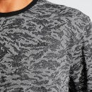T-shirt d’entraînement oversize à manches courtes et imprimé camouflage MP pour hommes – Noir - XXS