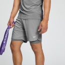 Pantaloni scurți de antrenament 2-în-1 MP pentru bărbați - Gri - XXS
