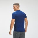 Męski T-shirt bezszwowy z krótkim rękawem z kolekcji Essentials – Intense Blue Marl - XS
