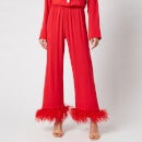 Sleeper Women's Party Pyjama Set with Feathers - Red