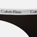 Calvin Klein Women's 3 Pack Thongs - Black/White/Black - M