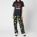 Ganni Women's Printed Crepe Trousers - Mole