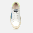 Golden Goose Kids' May Leather and Suede Trainers - White/Ice/Navy Blue - UK 10 Kids