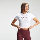 MP Women's Adapt Camo Logo Crop T-Shirt - White - XXS