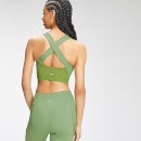 Damski stanik sportowy ze skrzyżowanymi na plecach ramiączkami Repreve® z kolekcji Tempo MP – Apple Green - XXS