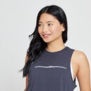 Camiseta de tirantes Reach con miniestampado de marca para mujer de MP - Grafito - XS