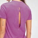 MP Damen Power Ultra T-Shirt mit geteiltem Rücken — Orchidee - XXS
