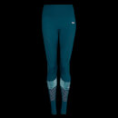 Naisten heijastavat MP Velocity -leggingsit - Syvän sinivihreä