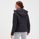 MP Women's Outerwear Lightweight Hooded Packable Puffer Jacket – Svart - XS