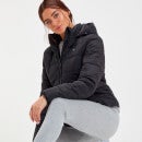 MP Outerwear könnyű kapucnis, csomagolható női pufferdzseki - Fekete - XS