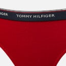 Tommy Hilfiger Women's 3 Pack Essential Thongs - White/Tango Red/Navy Blazer - XS