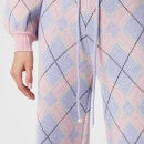 Olivia Rubin Women's Isobel Knitted Wide Leg Check Trousers - Check Mix - XS