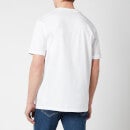 HUGO Men's Regular Fit Red Logo T-Shirt - White - S