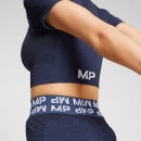 MP Damen bauchfeies Curve Kurzarm-T-Shirt — Dark Galaxy Blau - XXS