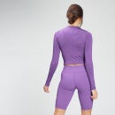 Dámske tričko s dlhým rukávom MP Essentials Training Dry Tech Crop Top - Deep Lilac