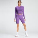 MP Women's Essentials Training Dry Tech Long Sleeve Crop Top - Deep Lilac - XXS